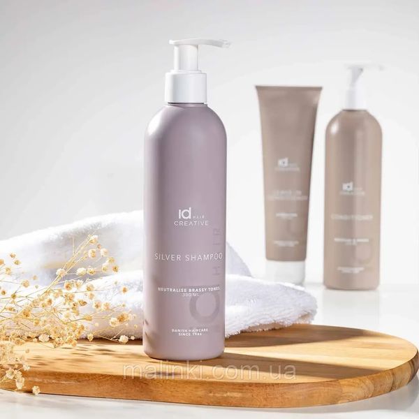 Фіолетовий шампунь для освітленого волосся IdHAIR Creative Silver Shampoo, 300мл 2499862445 фото