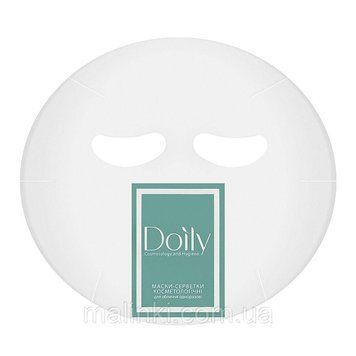 Маска-серветка косметологічна для обличчя Doily з поліетилену, 50 шт 10016760011 фото