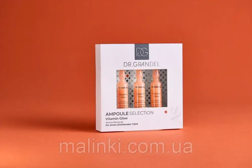 Ампули для сяйва та захисту втомленої шкіри Dr. Grandel Vitamin Glow, 3 х 3 мл 41677 фото